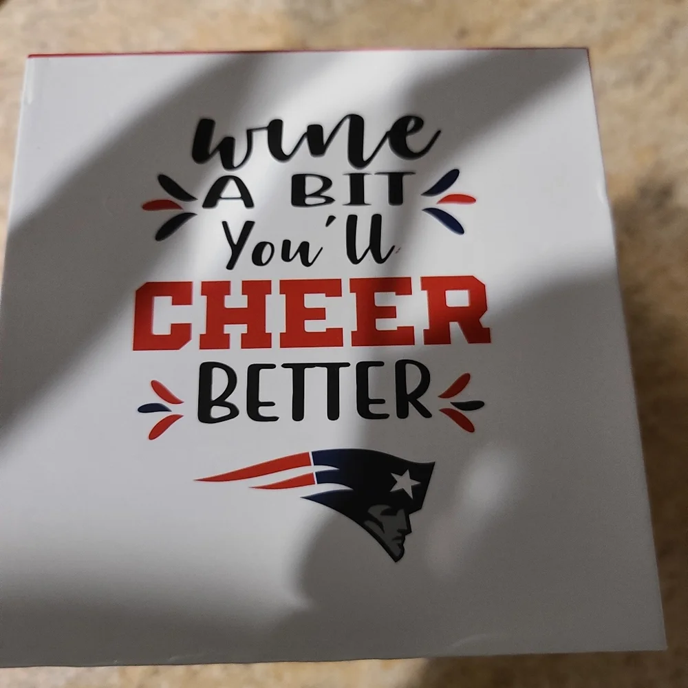 New England Patriots Stemless Wine Glass - Picture 3 of 3